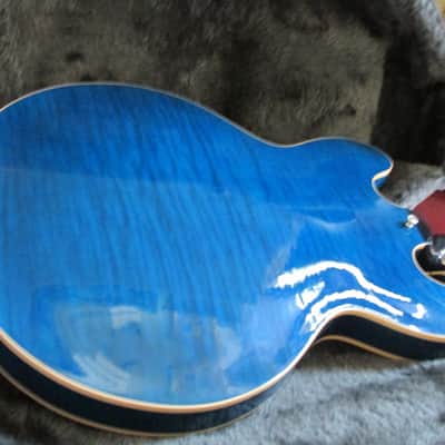 2004 Gibson ES-335 Dot Neck Beale Street Blue Figured/Flametop Excellent Plus Condition image 21