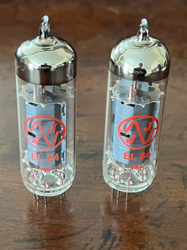 JJ Electronic EL84 Power Tube Apex Matched Pair 2010s - Clear Glass image 1