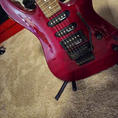 Jackson Dinky HSS JSDXQ TRANSPARENT Red 2000’s - TRANSPARENT Red image 3