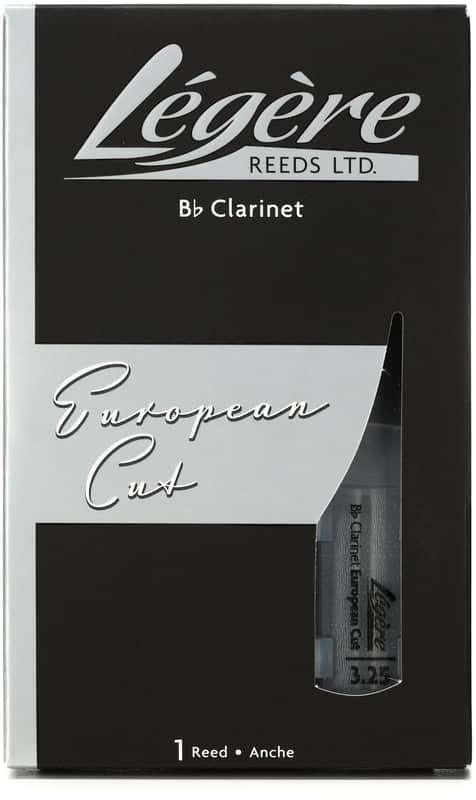 Legere LGBBE-3.25 European Cut Bb Clarinet Reed - 3.25 (3-pack) Bundle image 1
