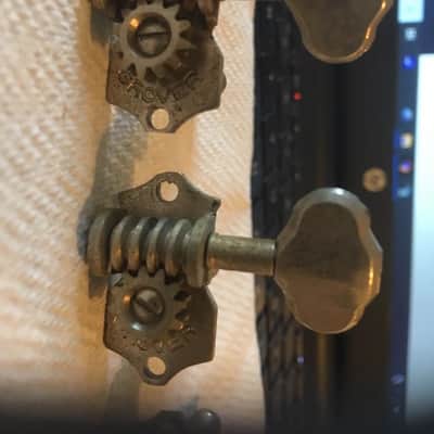 Grover Sta-tite Guitar Tuners Lot, 6 Bass Side, Nickel, 5 Bushings, Circa 1940s image 2