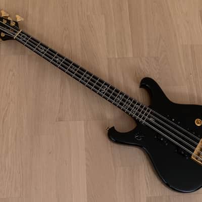 1983 Greco BK-1200 Custom Order Vintage 8 String Neck Through Bass Black, 100% Original w/ T-Bird Pickups, Japan Fujigen image 11