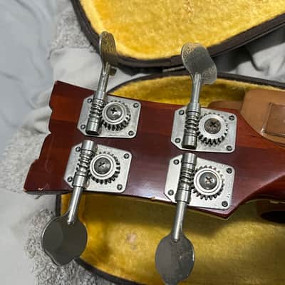 Ibanez 2615B Artist Series Double Cutaway 4-String Bass 1970s - Natural Mahogany image 17
