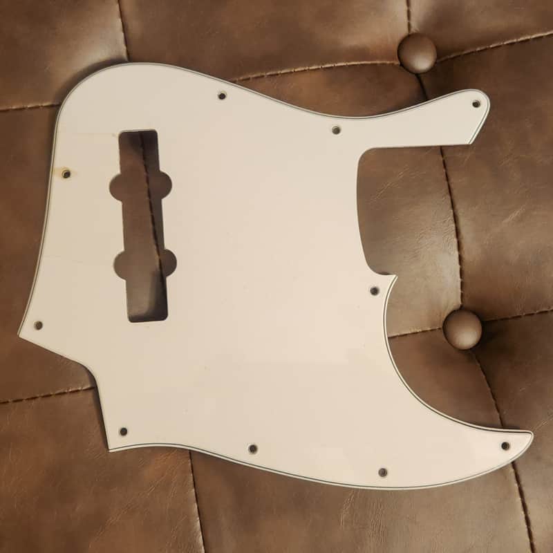 Classic Fender Jazz Bass 3-ply 10 hole White Pickguard image 1