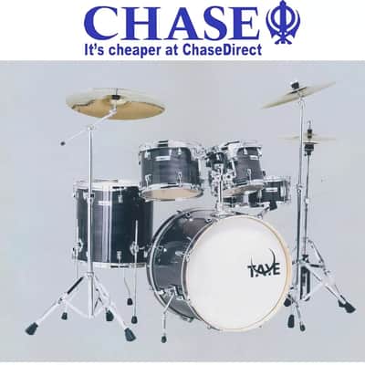 Drum Kit TAYE 5 Piece Pro X Grey Satin - 22" Bass Drums With Hardware Set - D14 image 4