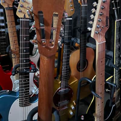 Daddy Mojo wooden electric dobro resonator guitar - desert sunburst image 7