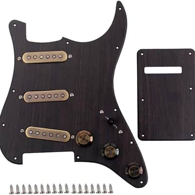 Prewired Loaded Pickguard,Electric Guitar Pickguard with SSS Guitar Pickup Set, for 3-ply Stratocaster Pick Guard Loaded High Output Alnico V Single Coil Humbucker Replacement Parts image 1