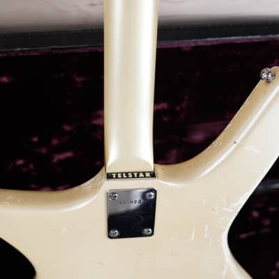 Guyatone LG-160T Telstar 1966 Aged Pearl White Made in Japan MIJ w/ Hard Case image 9