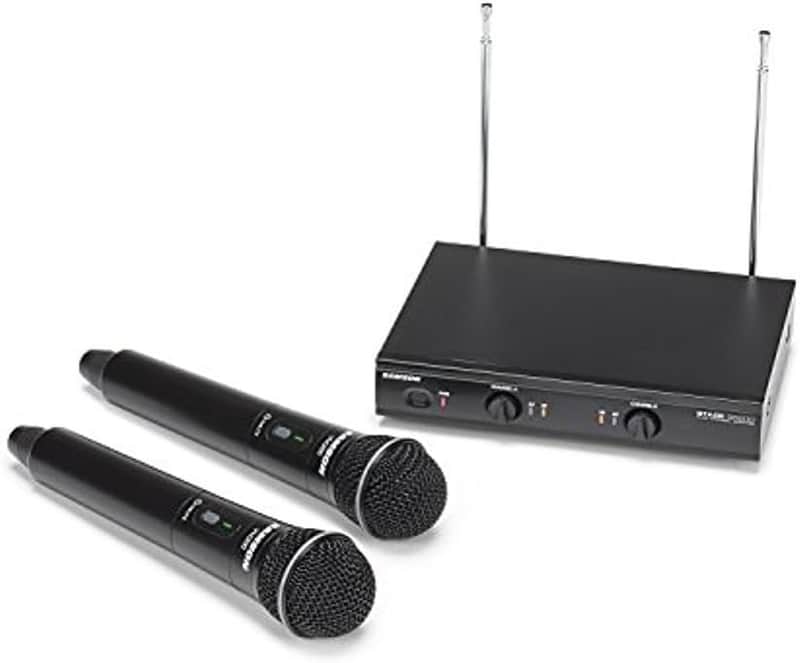 Samson Stage 200 Dual-Channel Handheld VHF Wireless System with Two Q6 Dynamic Microphones (Group A) image 1