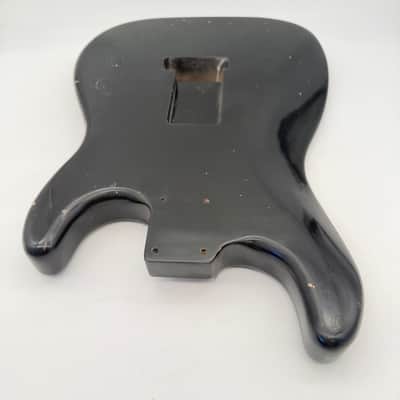 MJT Stratocaster Relic Body Alder Nitro Lefty Black mjt6668 image 7
