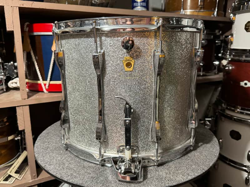 Ludwig Marching Snare Drum In Silver Sparkle image 1