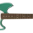 Squier FSR Bullet Mustang HH, Laurel Fingerboard, White Pickguard, Sherwood Green with Olympic White Stripes