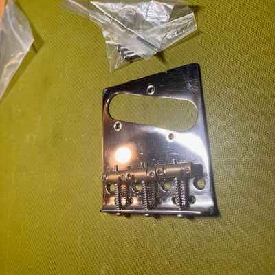 Rockrabbit Telecaster Control Plate - Titanium w/ Brass Saddles image 4