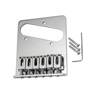 Telecaster Style Saddle Bridge, Chrome image 2
