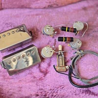 Gibson CustomBucker Pickups Set - Custom Shop Les Paul ’59 R9, Complete Harness LUXE PIO BB Caps ~ Custom Buckers PAF image 6