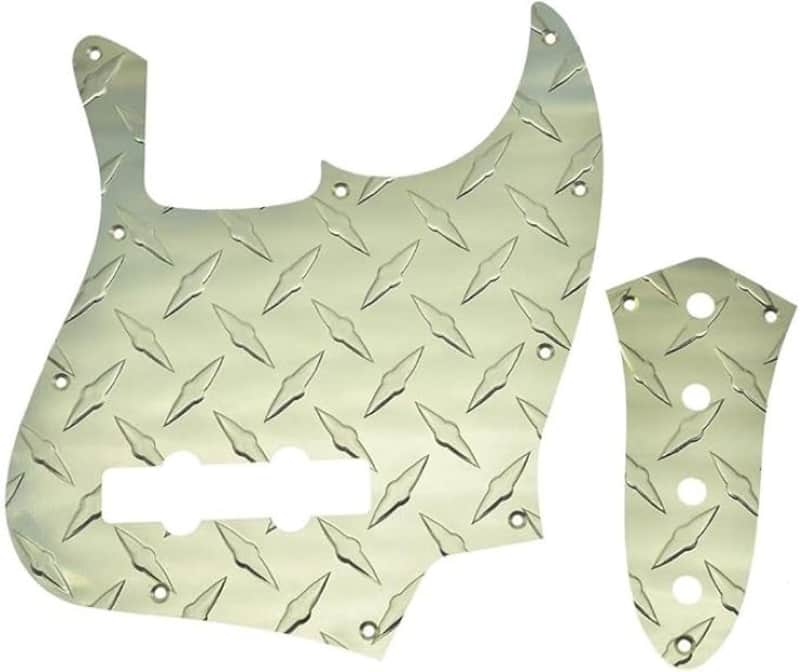 Jazz Bass Style Diamond Aluminum Pickguard & Control Plate - Gold FREE SHIPPING! image 1