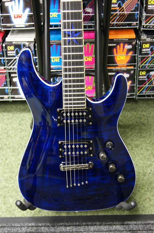 Schecter Diamond Series C-1 Exotic Star in blue - Made in | Reverb