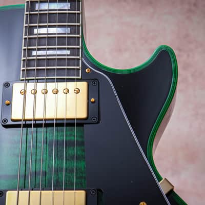 GIBSON USA Custom Shop M2M Les Paul Custom Widow "Green Widow + Ebony" (2024) image 8