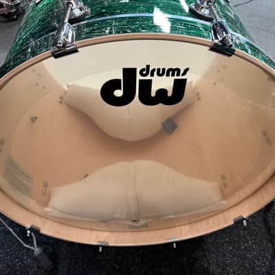 ~RARE!~ DW Design Series 3-Piece 12/16/22 Drum Kit Set in Green Strata FinishPly image 13