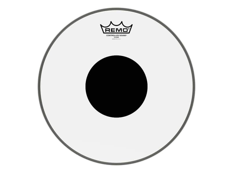 Remo Remo Controlled Sound Clear Black Dot Drum Head 12" image 1