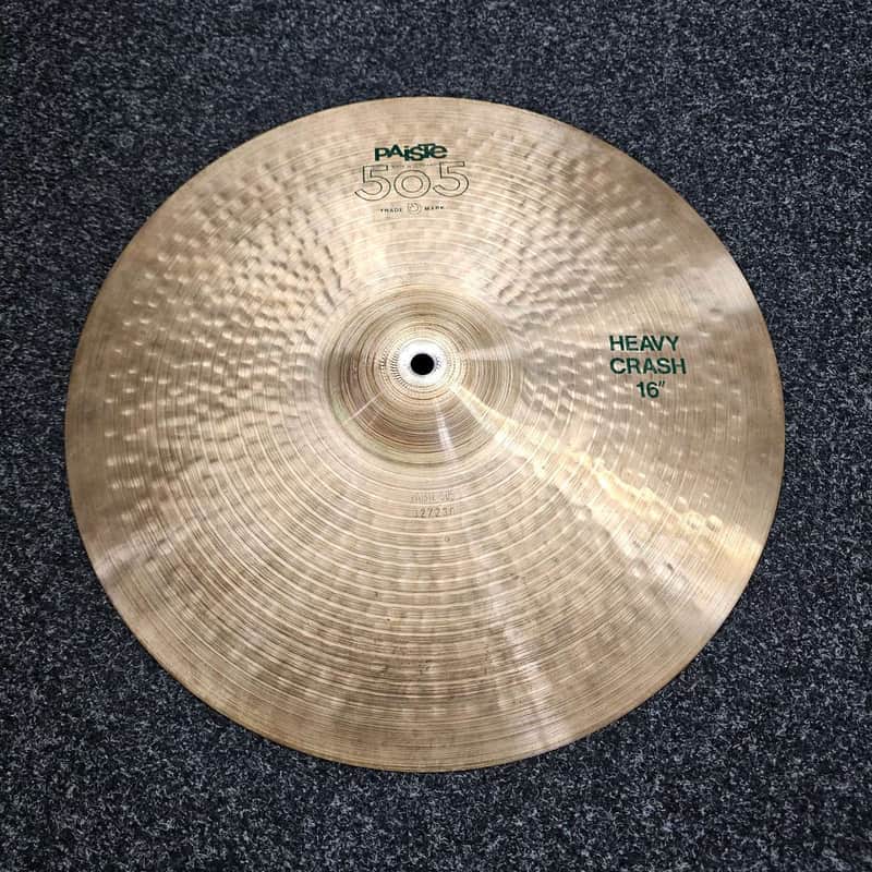 Crash Cymbal 16" Paiste Vintage 505 Heavy Green Label 1981 USED! RKHCV120626 image 1