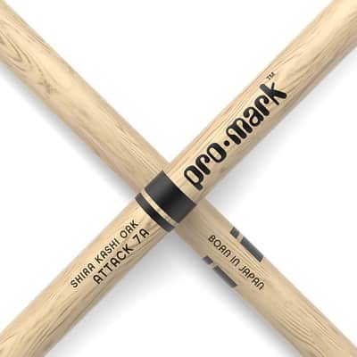 Promark PW7AW Japanese White Oak 7A Wood Tip Drum Sticks image 4