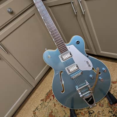 Gretsch G5622T-140 140th Anniversary Electromatic Double Platinum Center Block 2023 - Present - Two-Tone Stone Platinum / Pearl Platinum image 1