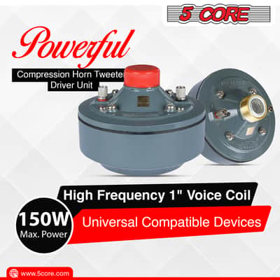 5 Core  18" inch Indoor Outdoor PA Loud Speaker 100Watt 16 Ohm Waterproof With Compression Driver RH 18 + DU 100 Bild 12