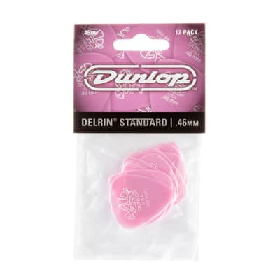 Dunlop Delrin Standard 0.46 mm Gauge Plectrums, Pack of 12 image 2