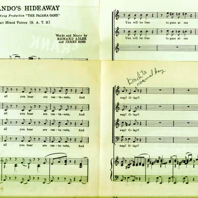 Frank Choral Library set of 3 Music Sheets Vintage 1950's Words and Music from The Pajama Game, Damn Yankees, The Most Happy Fella image 5