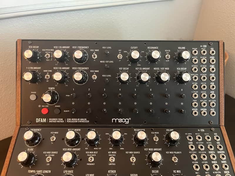 Moog DFAM Drummer From Another Mother Semi-Modular Analog Percussion Synthesizer 2018 - Present - Black/Wood image 1