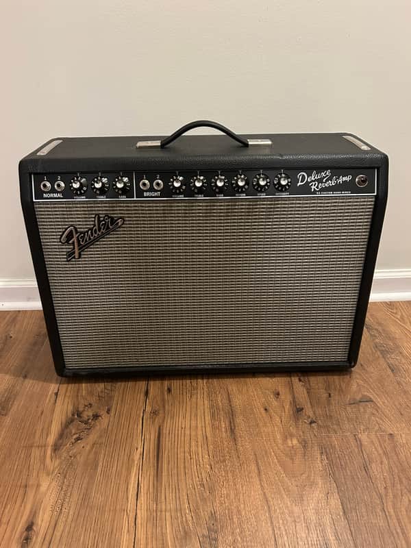 Fender '64 Custom Deluxe Reverb-Amp 2-Channel 20-Watt 1x12" Guitar Combo 2017 - Present - Black image 1