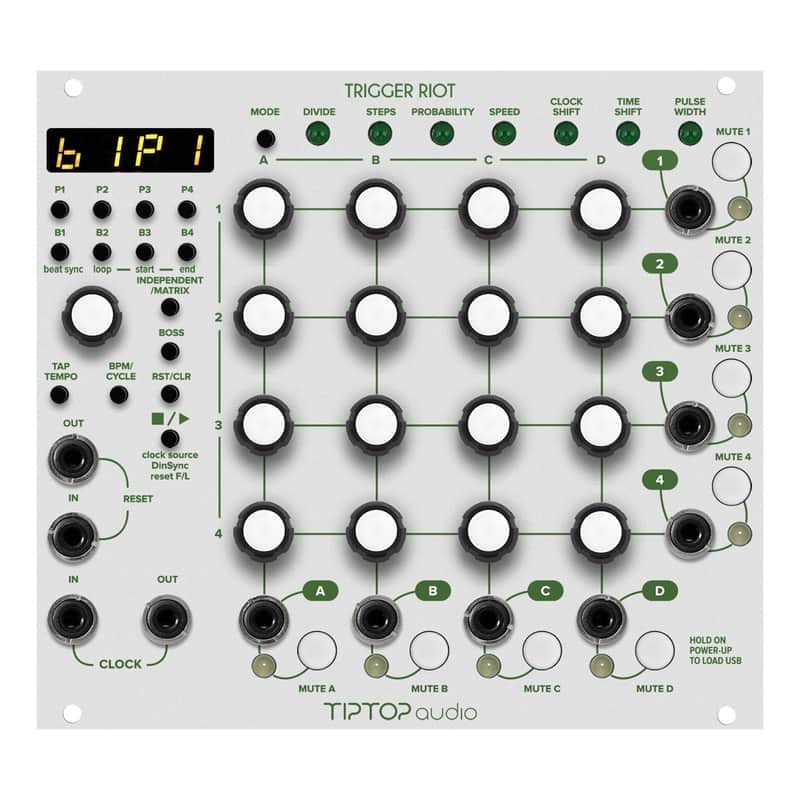 TipTop Audio Trigger Riot Eurorack Sequencer Module (White) image 1