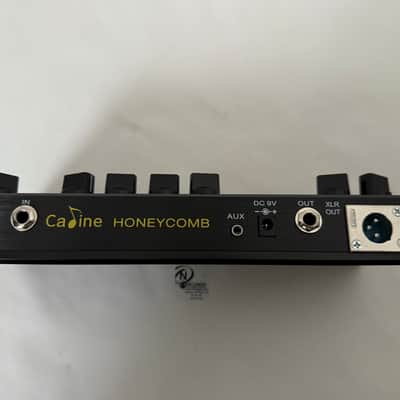 Caline CP 48 Acoustic Guitar Multi Effects Pedal EQ AUX DI Booster 2024 - Black yellow image 4