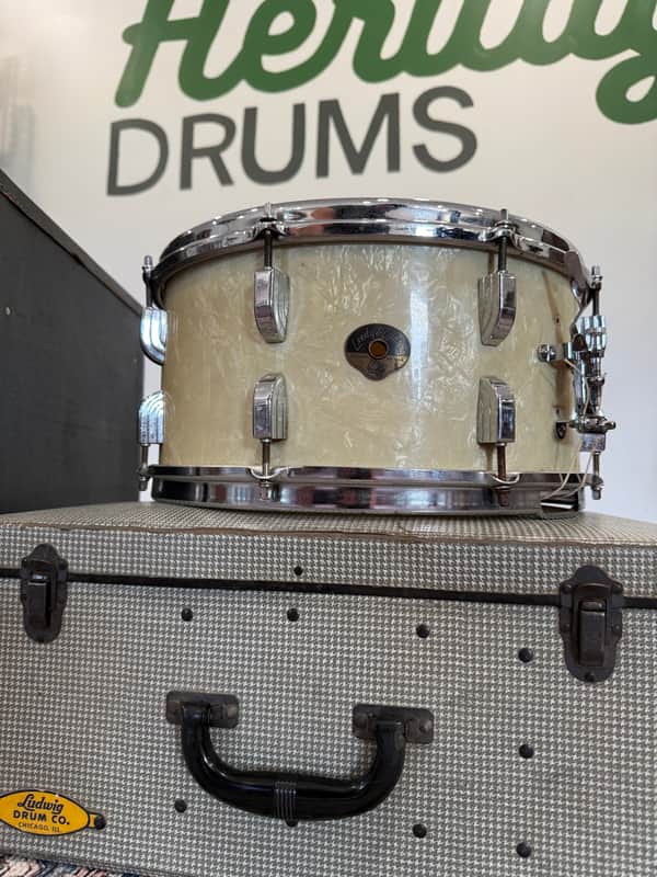 Ludwig-Leedy 14x7 Snare Drum - White Marine Pearl image 1