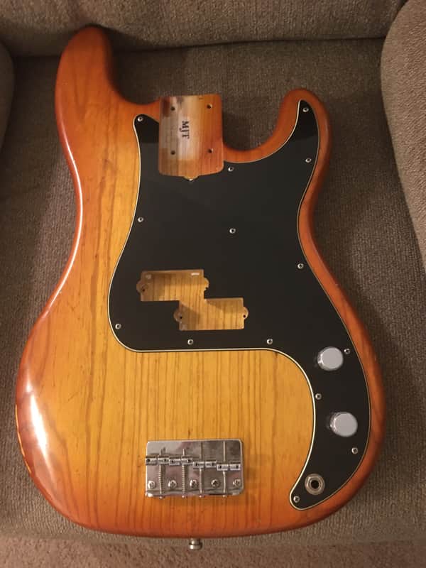 MJT Precision Bass Almost Fully Loaded Body(Road Worn) 2020 Faded Honey Burst(Nitro) image 1