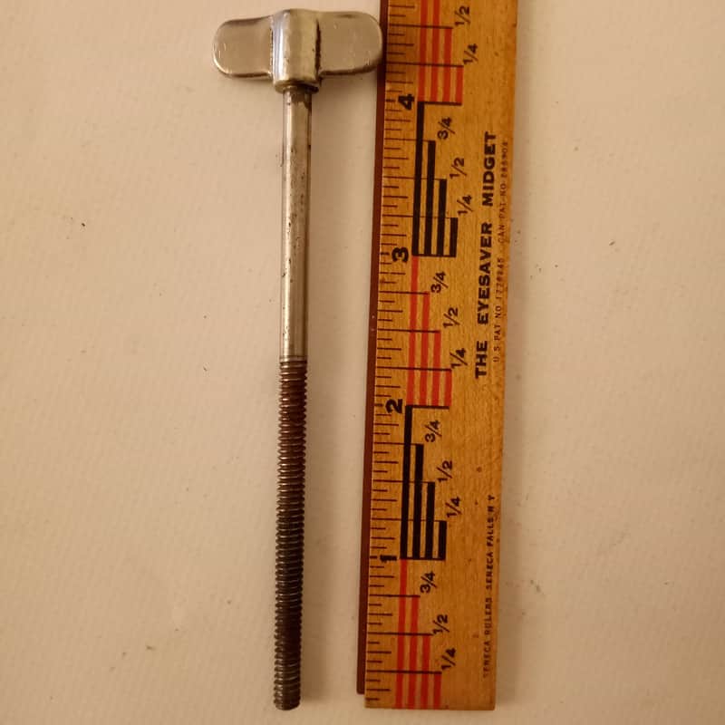 Leedy 10-24 Nickel 4"Walberg & Auge Single-Tension Thumb Rod Snare Drum Vintage image 1