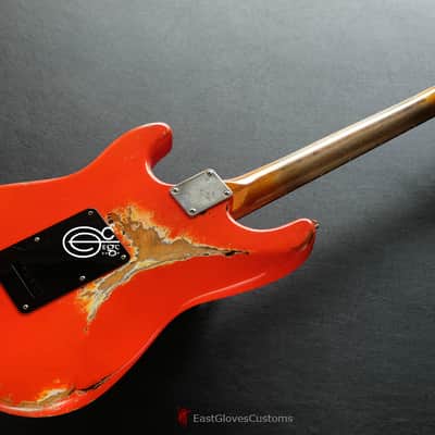 Fender Stratocaster Orange S/S/H Heavy Aged Relic image 9