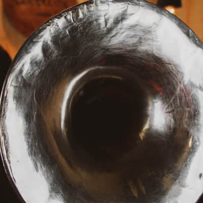 French Horn Vintage Original USSR Soviet Brass Musical Wind Instrument image 8