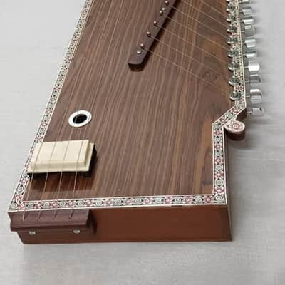 Shreeom Handicraft Tanmandal Indian Wooden 4 String Tambora/Tanpura & 15 String Surmandal Together, Easy to Tune Knobs, Comes with GigBag, Few Extra Strings image 5