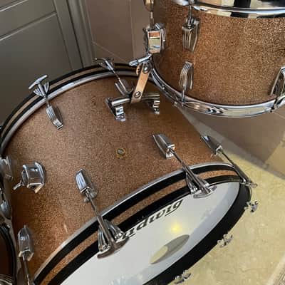 Ludwig Super Classic 1966 - Champagne Sparkle | Vintage USA | 3-ply Mahogany | Impecable image 9