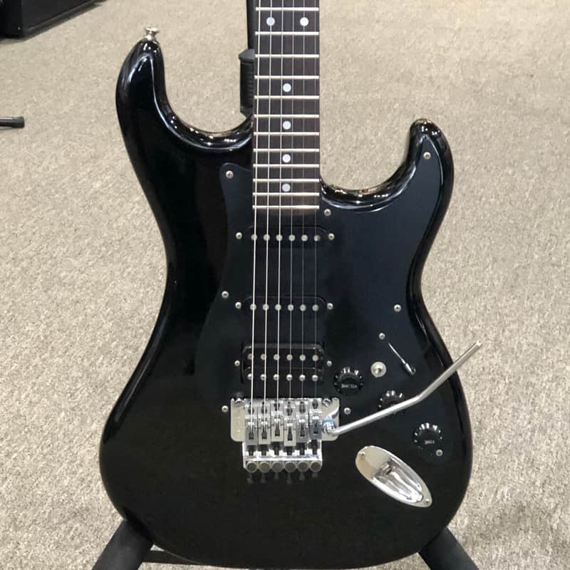 1984 Kramer Focus 3000 HSS - Black with Banana Headstock and