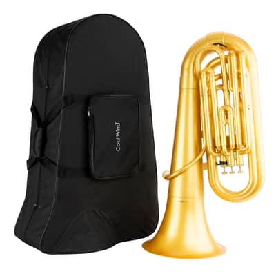 Coolwind CTU-180G gold color ABS plastic Tuba, light weight, Bb, 3 piston, with bag,mouthpiece image 4