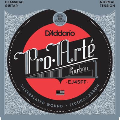 D'Addario EJ45FF ProArte Carbon Classical Guitar Strings Dynacore Basses Normal Tension