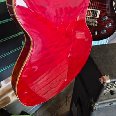 Peavey JF1EX Transparent Red Semi-Hollow Electric Guitar | Reverb