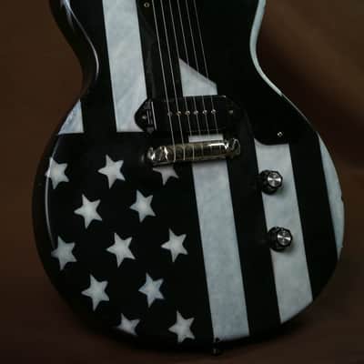 Gibson Les Paul Jr Green Day THE Black American Flag Owned by Billie Joe Armstrong image 9