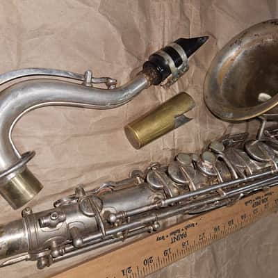 Vintage Buescher True Tone Silver C-Melody Saxophone, Good Condition image 14