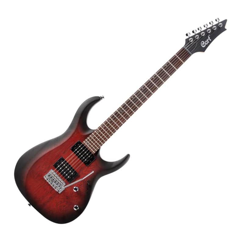 Cort X100OPBB Electric Guitar - Open Pore Black Cherry Burst image 1