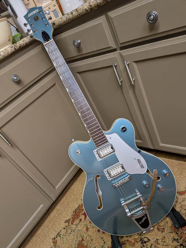 Gretsch G5622T-140 140th Anniversary Electromatic Double Platinum Center Block 2023 - Present - Two-Tone Stone Platinum / Pearl Platinum image 1