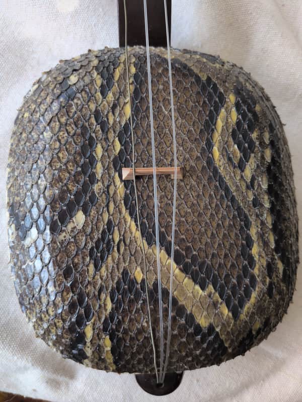 Da Sanxian Traditional Chinese plucked string instrument Rosewood Snake Skin 三弦 image 1